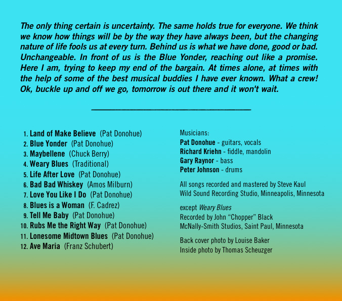 Pat Donohue's new CD: Blue Yonder